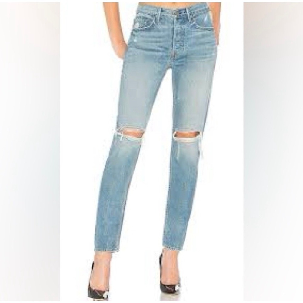 GRLFRND Jeans Size 27 Karolina High Rise Skinny Stonewall Distressed Destroyed